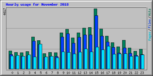 Hourly usage for November 2018