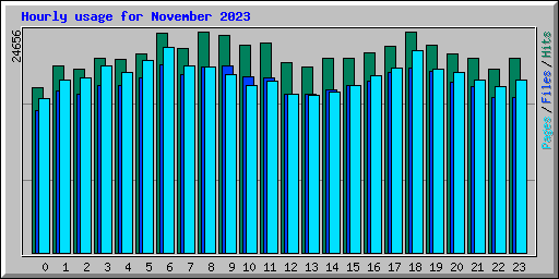 Hourly usage for November 2023