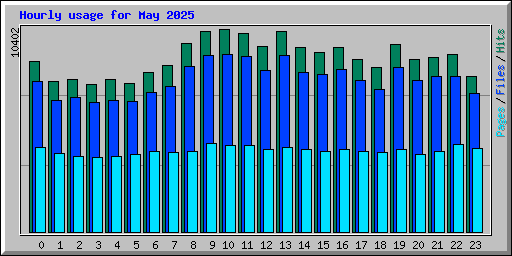 Hourly usage for May 2025