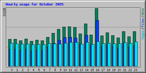 Hourly usage for October 2025