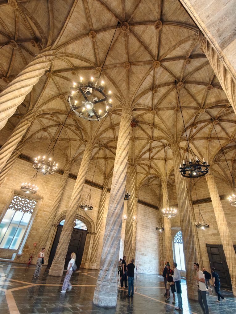 Gewölbe der Lonja de la Seda in Valencia